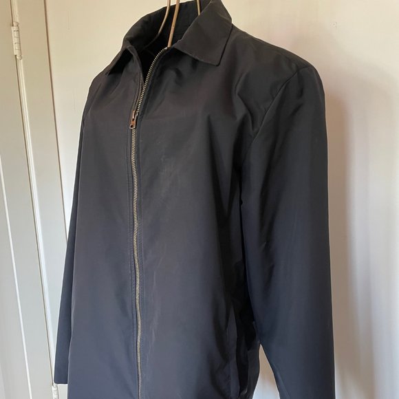 Theory black zip front jacket size large - Picture 6 of 15